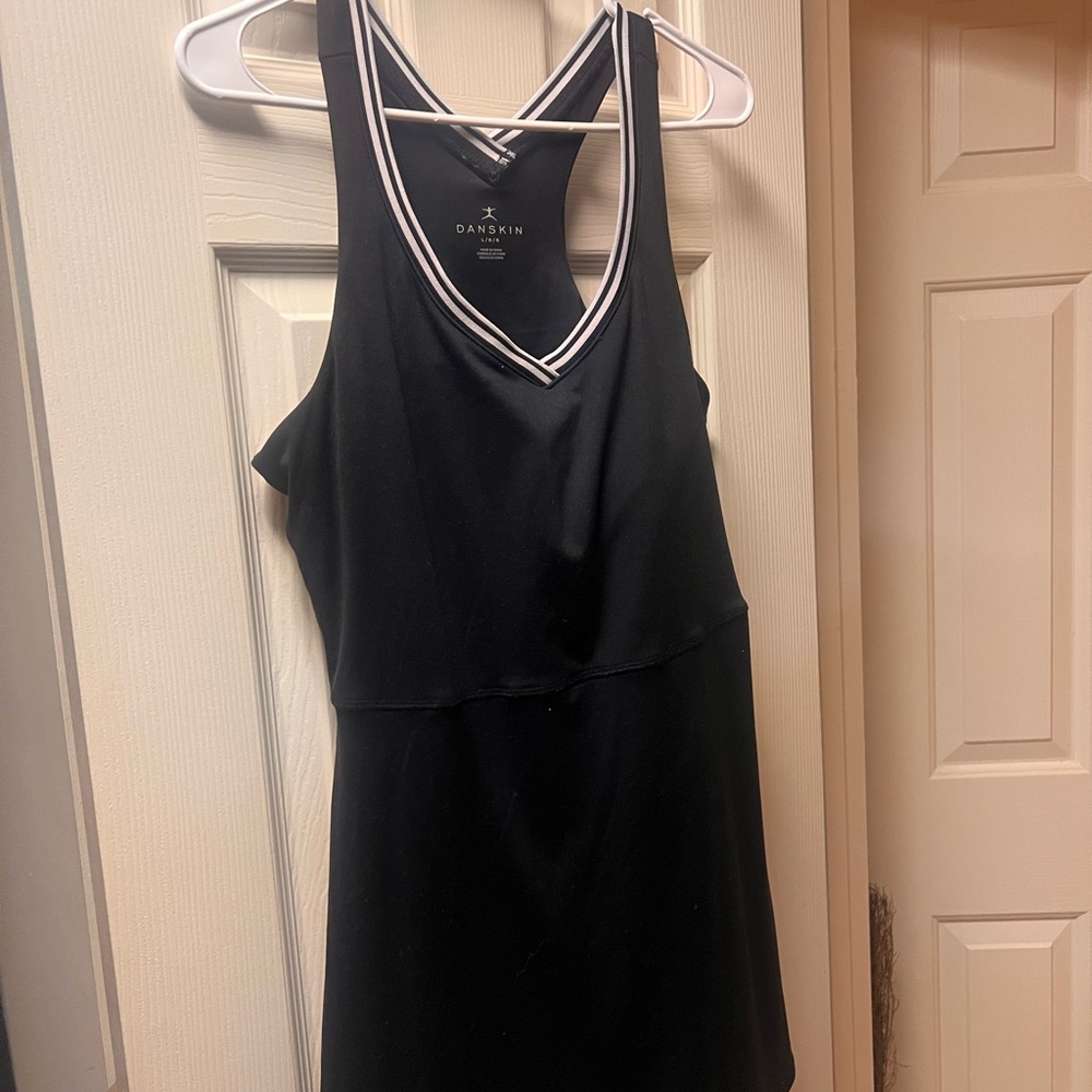Danskin Black Dress with White Trim
